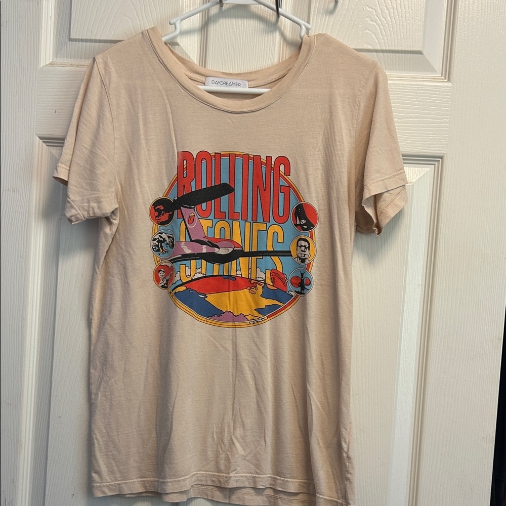the Rolling Stones Graphic Short Sleeve Tee - Beige